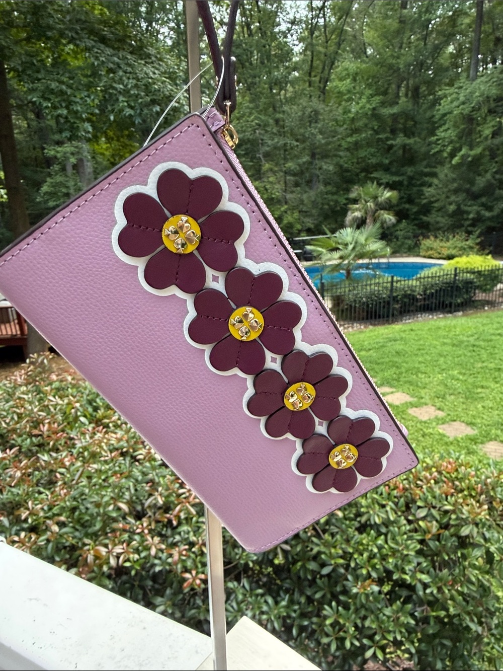 kate spade NWT lavender leather wristlet clutch - Picture 7 of 16